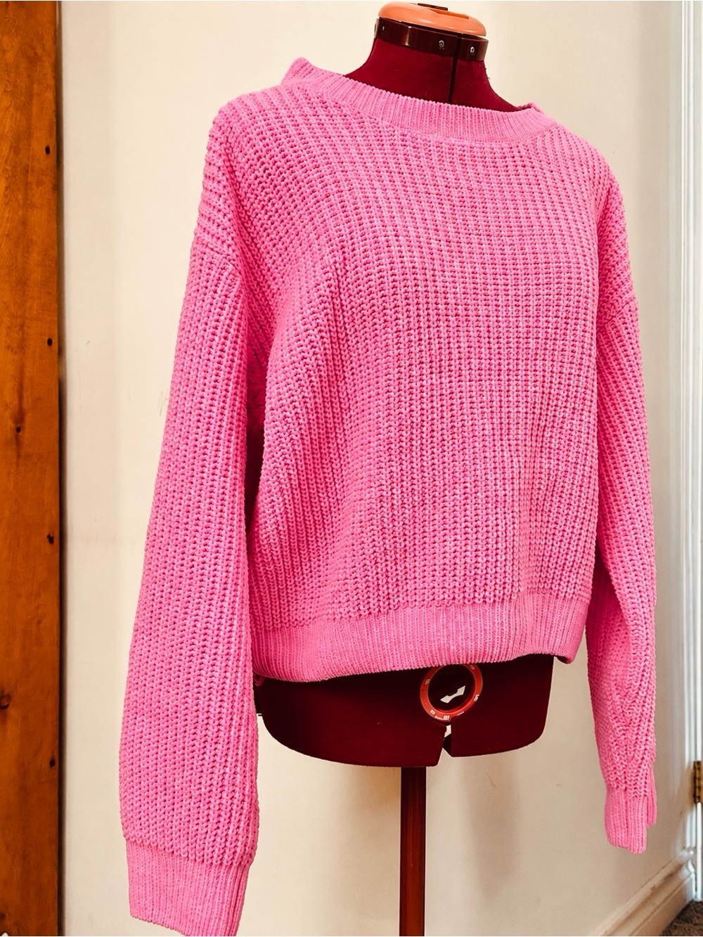 Vero Moda Pink Crewneck Chunky Knit Sweater - Picture 2 of 6